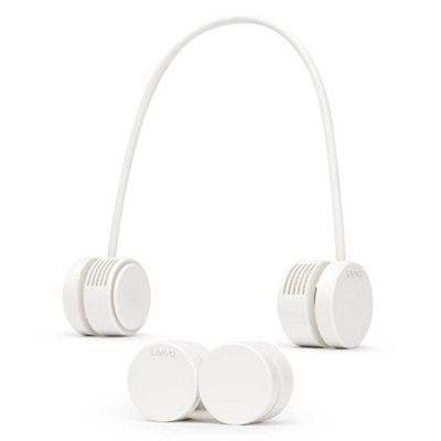 Livivo Unisex White Retractable Neck Fan Hands Free Cooling Fan Usb - Image 3