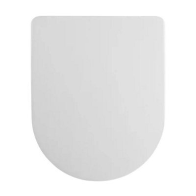 D 370X445mm Top Fix Slow Close Quick Release Toilet Seat from B&Q