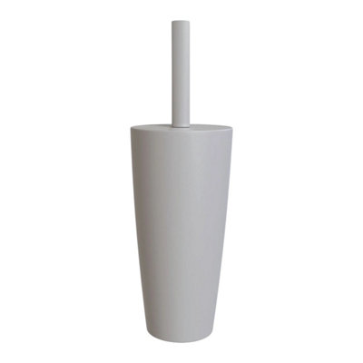 Blue Canyon Boda Toilet Brush & Holder Grey Deep Cleaning Flexible Bristles Odour Free Compact Durable Design from B&Q