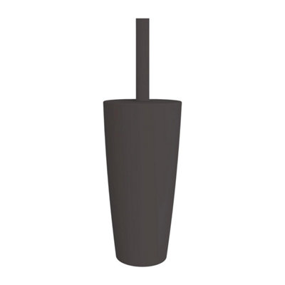 Blue Canyon Boda Toilet Brush & Holder Black Deep Cleaning Flexible Bristles Odour Free Compact Durable Design from B&Q