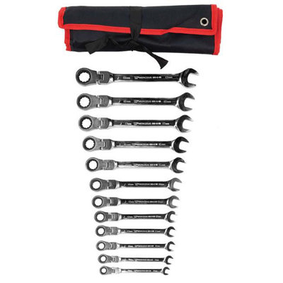 Welzh Werkzeug 12-Piece Flexi Head Ratchet Spanner Wrench Set 72 Teeth 8-19mm from B&Q