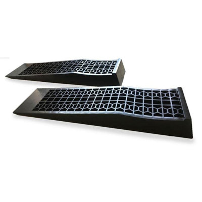  - Welzh Werkzeug Low Profile Car Drive On Ramps One Pair Set Of 2 Pieces 4000Kg