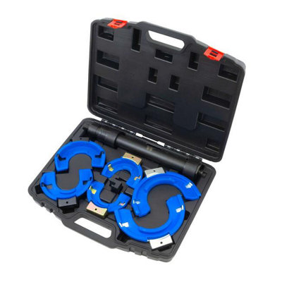  - Welzh Werkzeug Heavy Duty Coil Spring Compressor Left Handed Version 7 Piece