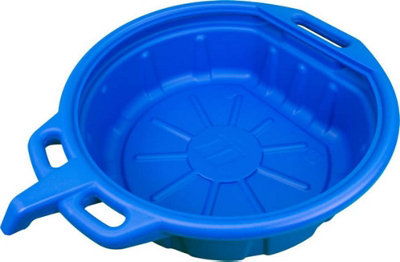 Oil Drain Pan Fluid Antifreeze Coolant Hdpe 16 Litre Blue Heavy Duty Durable from B&Q