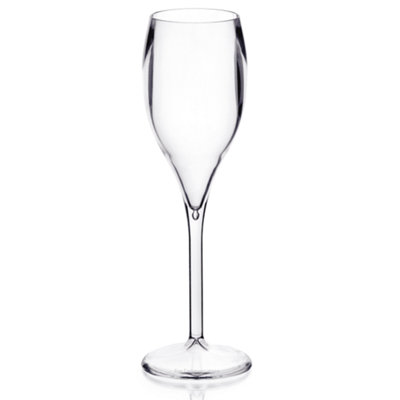 Drinkwize Champagne Flute Virtually Unbreakable Plastic 150Ml Pack Of 4 from B&Q