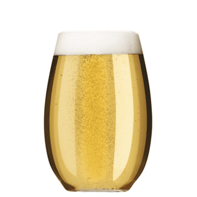 Craft Ale Taproom 3/4 Pint Schooner Unbreakable Tritan Stemless Ale Glass 545Ml Pack Of 4 from B&Q