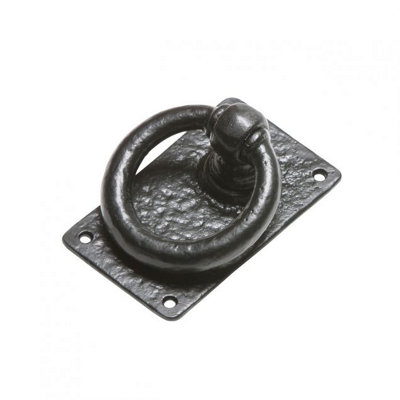 Kirkpatrick Rustic Ring HandleBlack (717) from B&Q