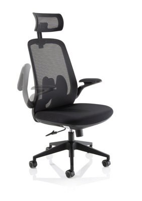 Lasino Executive Mesh Chair With Folding Arms from B&Q