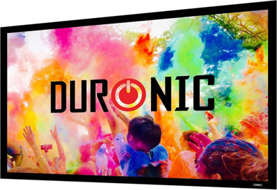 Duronic Fixed Frame Projector Screen Ffps133/169 Wall Mountable Hd Projection Screens 133 Inch 16:9 For Home School Class Office from B&Q
