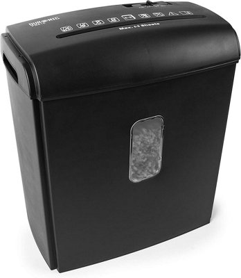 Duronic Electric Paper Shredder Ps815 8 X A4 Sheets At A Time Cross Cut 15L Bin 250W Power Thermal Overload Protection