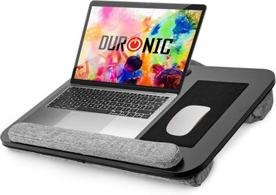Duronic Laptop Tray With Cushion Dml433 Ergonomic Lap Desk With Handles Portable Laptop Stand For Home Office Work Bed Gaming from B&Q