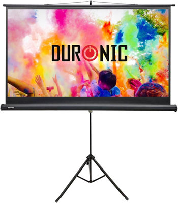 Duronic Tripod Projector Screen Tps75 75 Inch Standing Portable Movie Video Screen 16:9 For School Office Home Cinema With Stand from B&Q