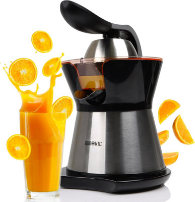 Duronic Electric Juicer Machine Je304 Citrus Squeezer Fresh Hand Pressed Juice For Oranges Lemon Lime With 2 Cones Pulp Filter from B&Q