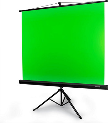 Duronic Floor Green Screen Backdrop Tps13 Gn Projector Screen With Tripod Stand Portable Foldable For Home Office Videos Artists from B&Q