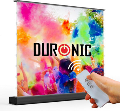 Duronic Electric Floor Projector Screen Epfps120 16:9 Projection Screen Remote Control For Home Theatres School Event Conferences from B&Q