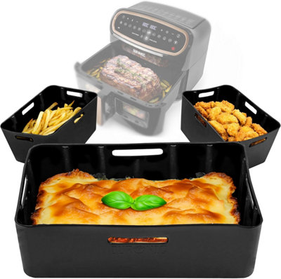 Duronic Silicone Air Fryer Liners Afl3 Durable Nonstick Silicon Inserts For Air Fryers Reusable For Twin Drawer & Large Drawer from B&Q