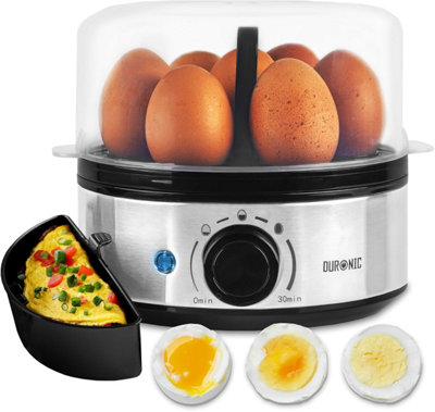 Duronic Electric Egg Boiler Eb50 Steamer For Eggs Egg Boiler Machine Egg Poacher Machine For 7 Soft Medium Hard Boiled Eggs from B&Q