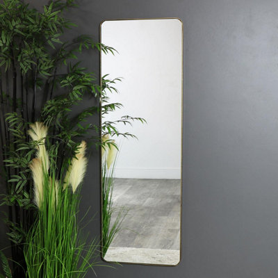 Melody Maison Tall Brushed Gold Wall & Leaner Mirror 47Cm X 142Cm from B&Q