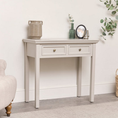 Melody Maison 2 Drawer Console / Dressing TableDaventry Taupe-Grey Range from B&Q