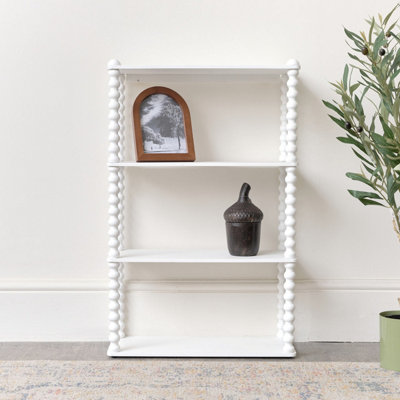 Melody Maison White Wooden Bobble Framed 3 Tier Shelf from B&Q