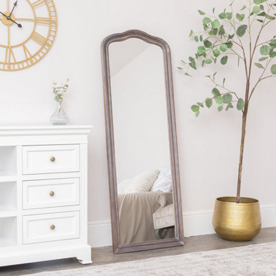 Melody Maison Slim Arched Washed Wooden Framed Leaner Mirror50Cm X 140Cm from B&Q