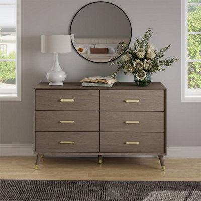 Melody Maison Large 6 Drawer Chest Of DrawersOslo Dark Wood Range from B&Q