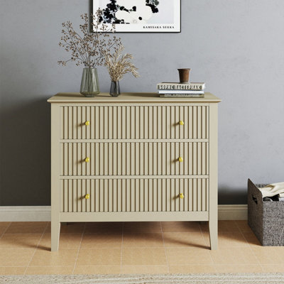 Melody Maison 3 Drawer Chest Of DrawersHales Taupe Range from B&Q