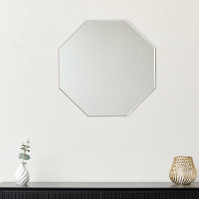 Melody Maison Ornate Octagon Frameless Bevelled Wall Mirror X 60Cm