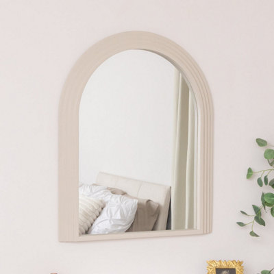 Melody Maison Large Beige Arched Wall Mirror90Cm X 75Cm from B&Q