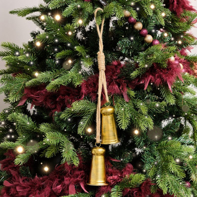 Melody Maison Large Gold Metal Hanging Bells Christmas Tree Decoration50Cm from B&Q