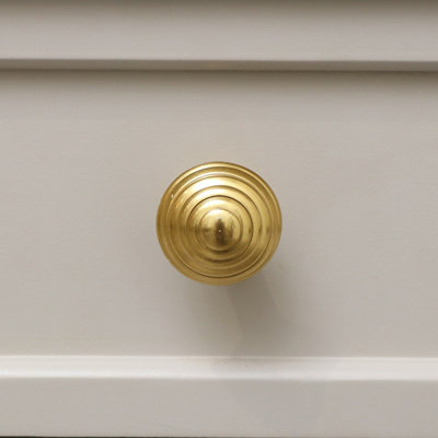 Melody Maison Round Shiny Gold Swirl Detailed Drawer Knob from B&Q