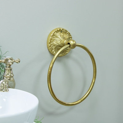 B&Q -  Luxe Gold Ring Towel Holder