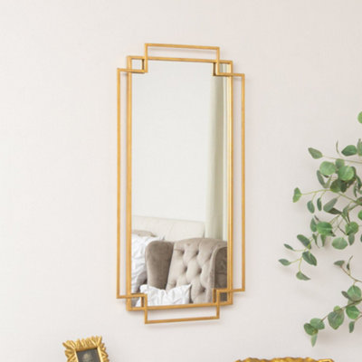 Melody Maison Gold Foiled Wall Mirror94Cm X 48Cm from B&Q