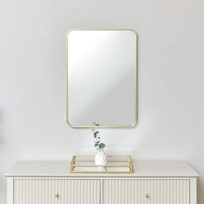Melody Maison Gold Curved Framed Wall Mirror 70Cm X 50Cm from B&Q