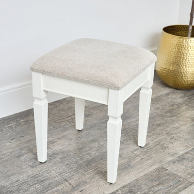 Melody Maison Ivory Cushioned Dressing Table StoolDaventry Ivory Range from B&Q
