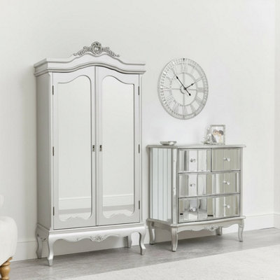 Melody Maison Mirrored Wardrobe & Chest Of DrawersTiffany Range from B&Q