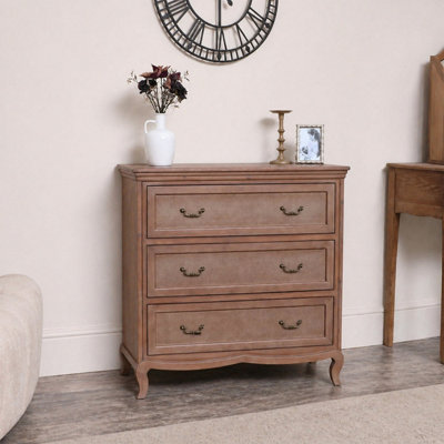 Melody Maison Solid Wood 3 Drawer Chest Of DrawersHessian Range from B&Q