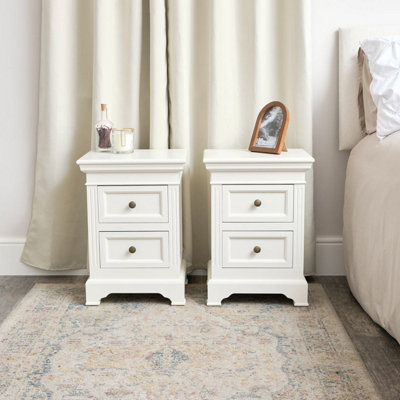 Melody Maison Pair Of Ivory Two Drawer Bedside TablesDaventry Ivory Range from B&Q