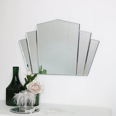 Melody Maison Art Deco Fan Frameless Wall Mirror 40Cm X 60Cm from B&Q