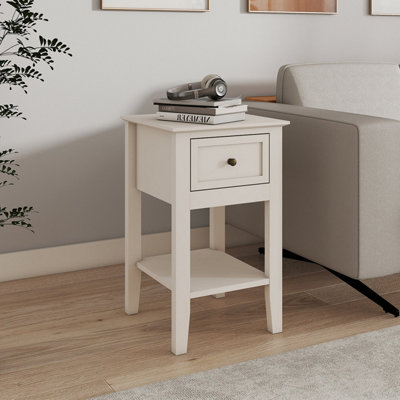Melody Maison One Drawer Bedside TableRowley Pale Cream Range from B&Q