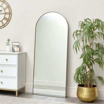 Melody Maison Large Gold Arched Leaner Mirror 150Cm X 60Cm from B&Q