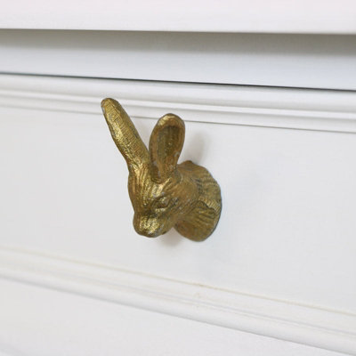Melody Maison Gold Rabbit Head Drawer Knob from B&Q