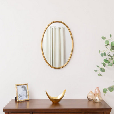 Melody Maison Gold Oval Metal Framed Wall Mirror60Cm X 40Cm from B&Q