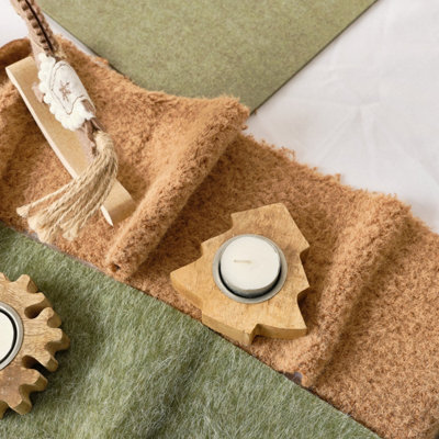 Melody Maison Large Beige Wool Table Runner140Cm (1.4M / 55.1') from B&Q