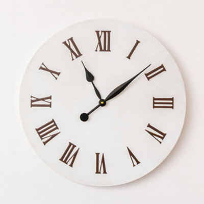 Melody Maison Large Metal White & Black Detailed Wall Clock60Cm X 60Cm from B&Q