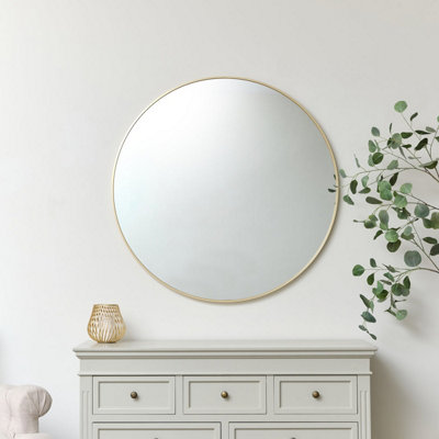 Melody Maison Large Round Gold Mirror 100Cm X 100Cm from B&Q