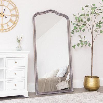 Melody Maison Large Arched Washed Wooden Framed Leaner Mirror78Cm X 158Cm from B&Q