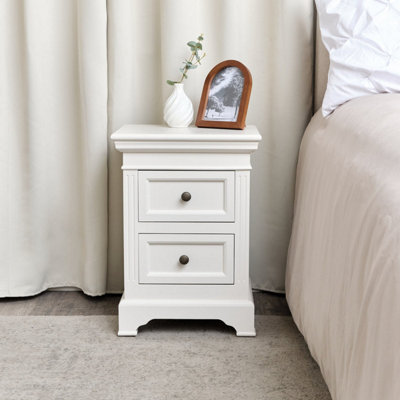 Melody Maison Ivory Two Drawer Bedside TableDaventry Ivory Range from B&Q
