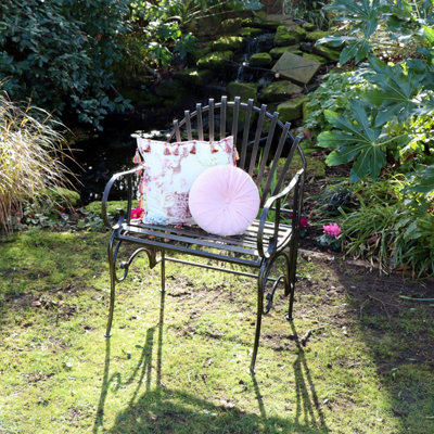 Melody Maison Ornate Black & Gold Metal Garden Chair 92Cm X 62Cm from B&Q