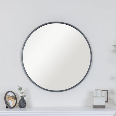 Melody Maison Large Round Black Framed Wall Mirror 80Cm X 80Cm from B&Q